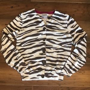 Super cute Talbots Kids Zebra Print Cardigan! 🦓